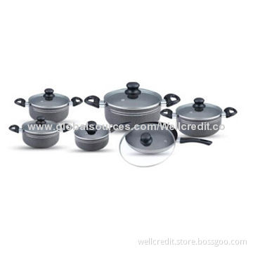 High-quality 12pcs aluminum cookware set